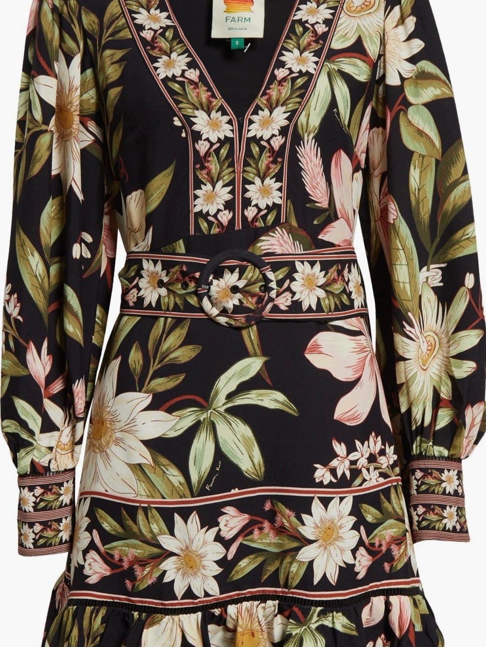 FARM Rio
Surreal Flowers Long
Sleeve Minidress Size - M - Picture 4 of 7